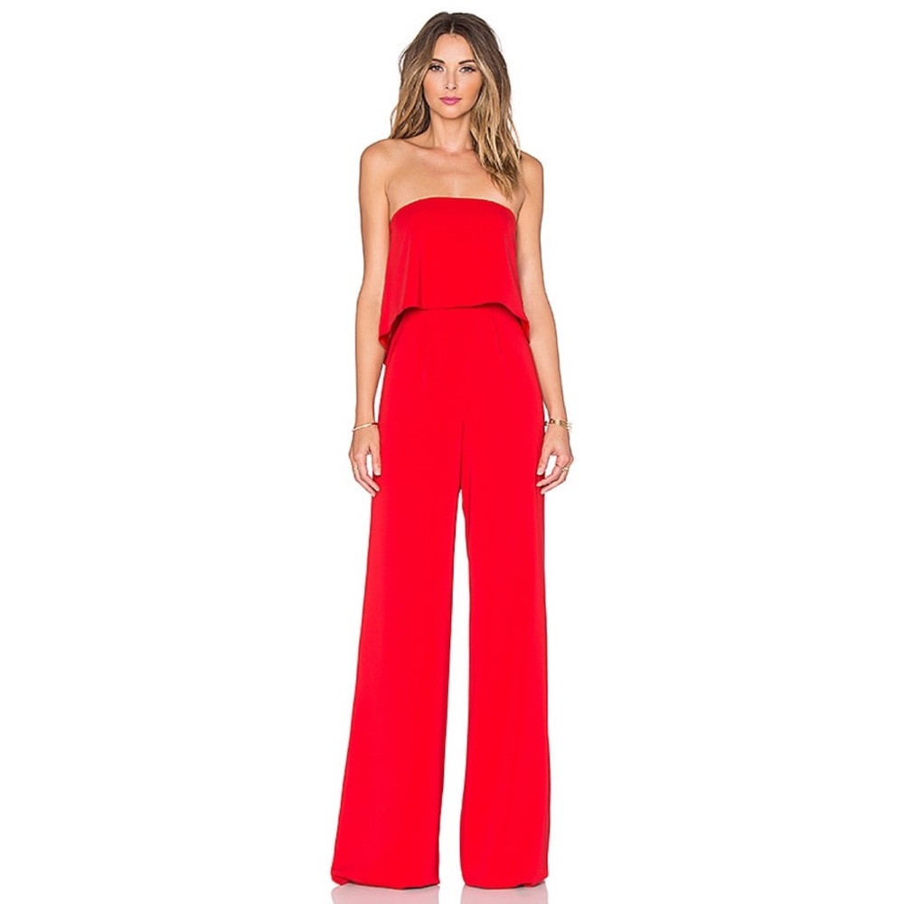 Jay Godfrey Moore jumpsuit in red, size 2